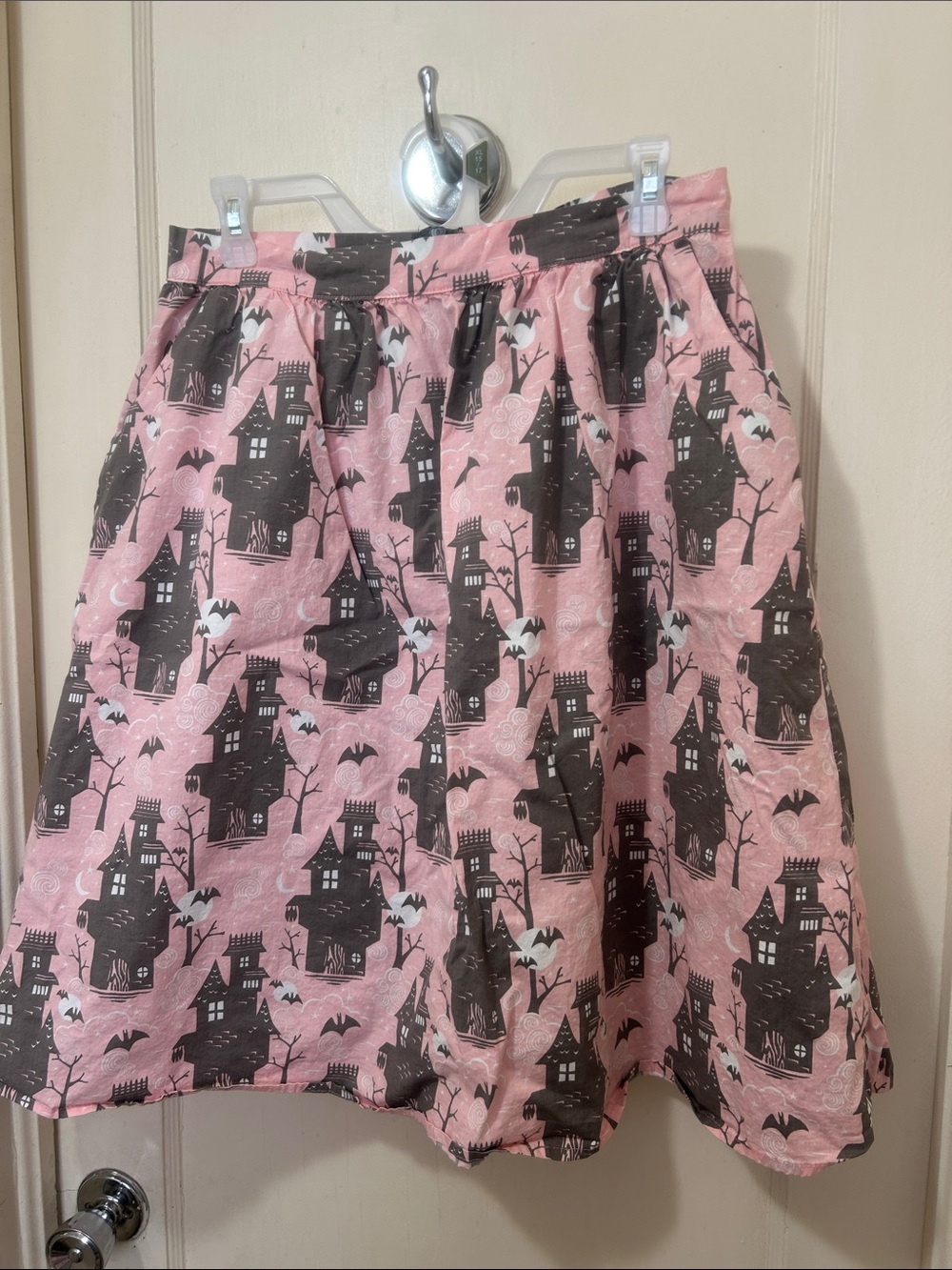 Blue platypus haunted house skirt
